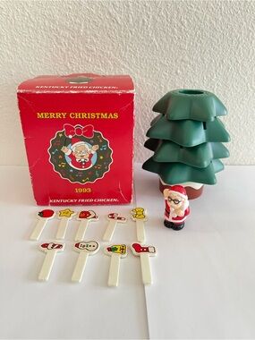 Kentucky Fried Chicken Japan KFC Merry Christmas 1993 Tree Colonel Jumping Rare